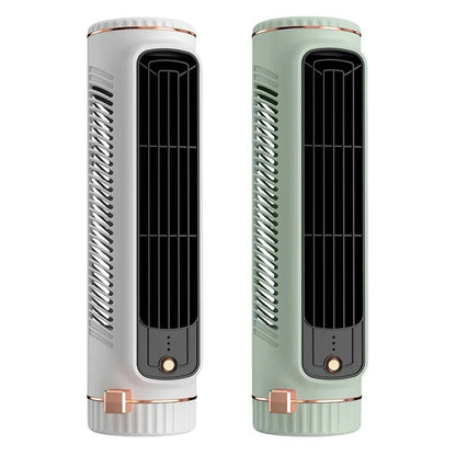 Compact Cordless Tower Fan with Rechargeable USB Power