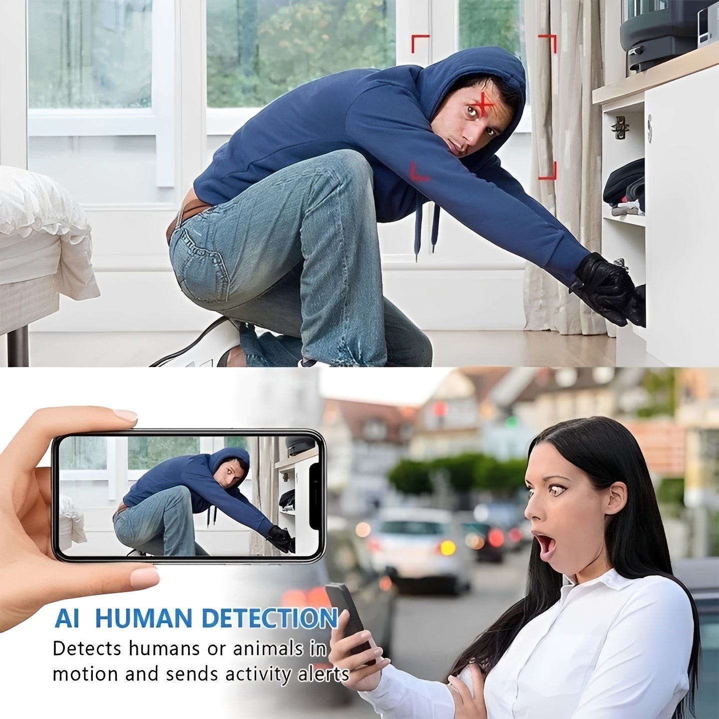 1080P HD Mini Surveillance Camera with Smart Motion Alerts