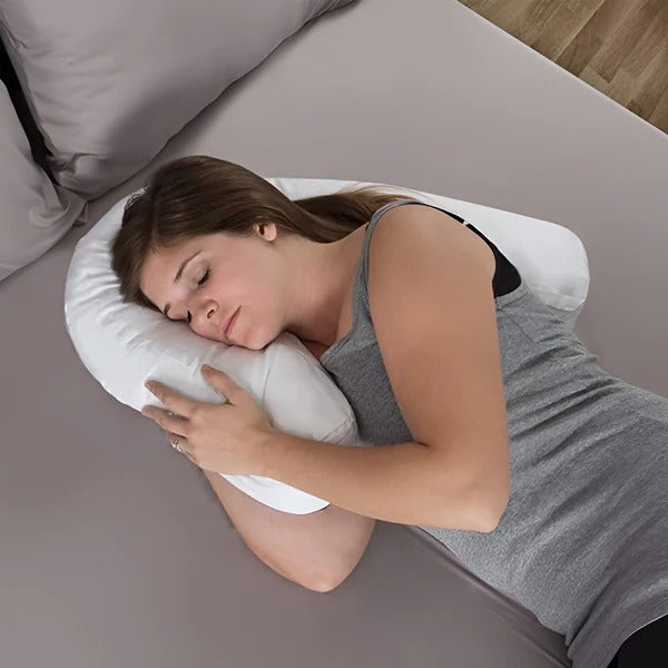 Contoured Comfort Pillow for Side Sleepers with Ear Relief