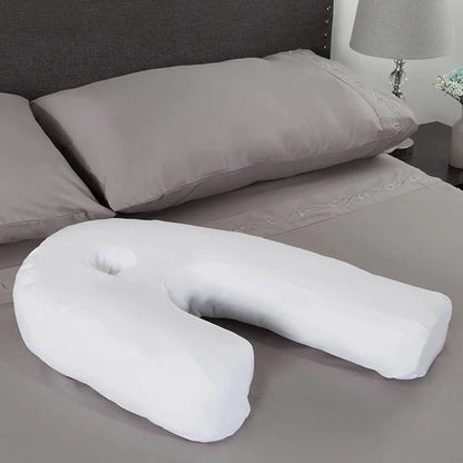 Contoured Comfort Pillow for Side Sleepers with Ear Relief