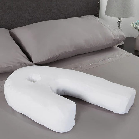 Contoured Comfort Pillow for Side Sleepers with Ear Relief