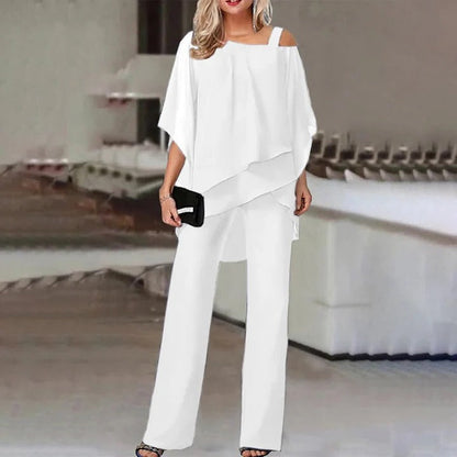 Chic Cold-Shoulder Ensemble for Women