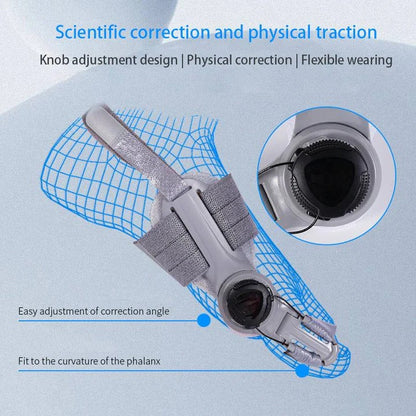 Ergonomic Toe Alignment Support with Adjustable Tension Control