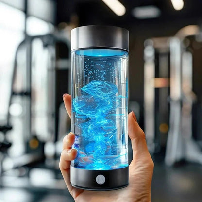 Hydrogen-Infusing Water Bottle with USB Charging Base