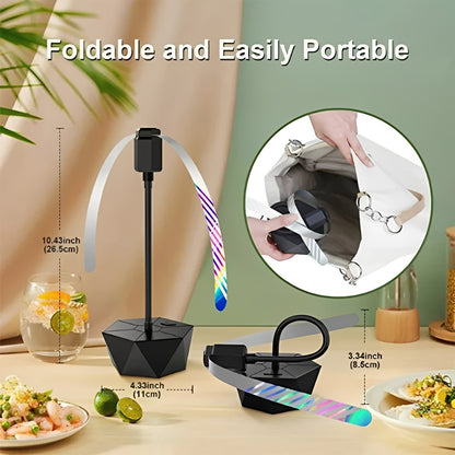 Compact Insect Shield Fan with USB Recharge or Battery Operation