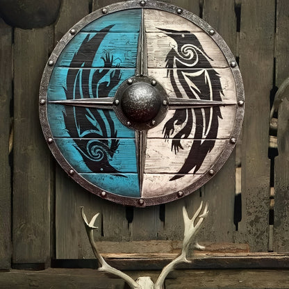 Personalized Raven Shield for Viking Enthusiasts