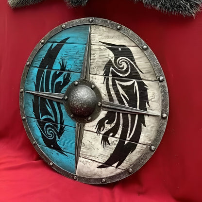 Personalized Raven Shield for Viking Enthusiasts