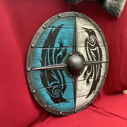 Personalized Raven Shield for Viking Enthusiasts