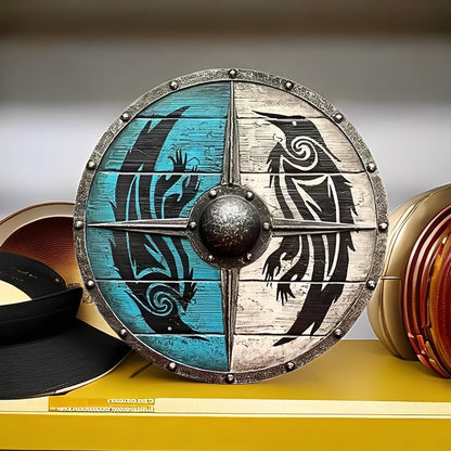 Personalized Raven Shield for Viking Enthusiasts