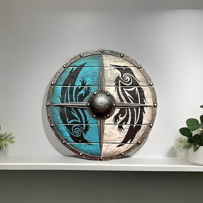 Personalized Raven Shield for Viking Enthusiasts