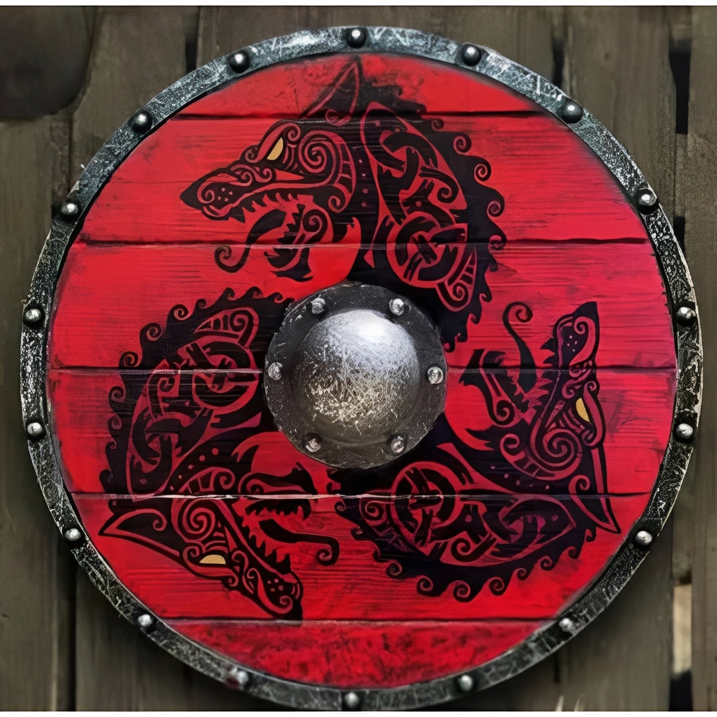 Personalized Raven Shield for Viking Enthusiasts