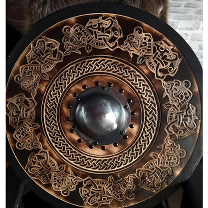 Personalized Raven Shield for Viking Enthusiasts