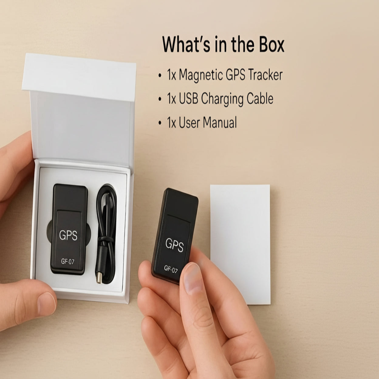 Compact GPS Tracker with Magnetic Attachment for Vehicles