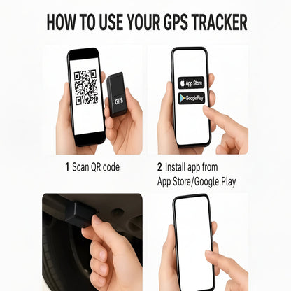 Compact GPS Tracker with Magnetic Attachment for Vehicles