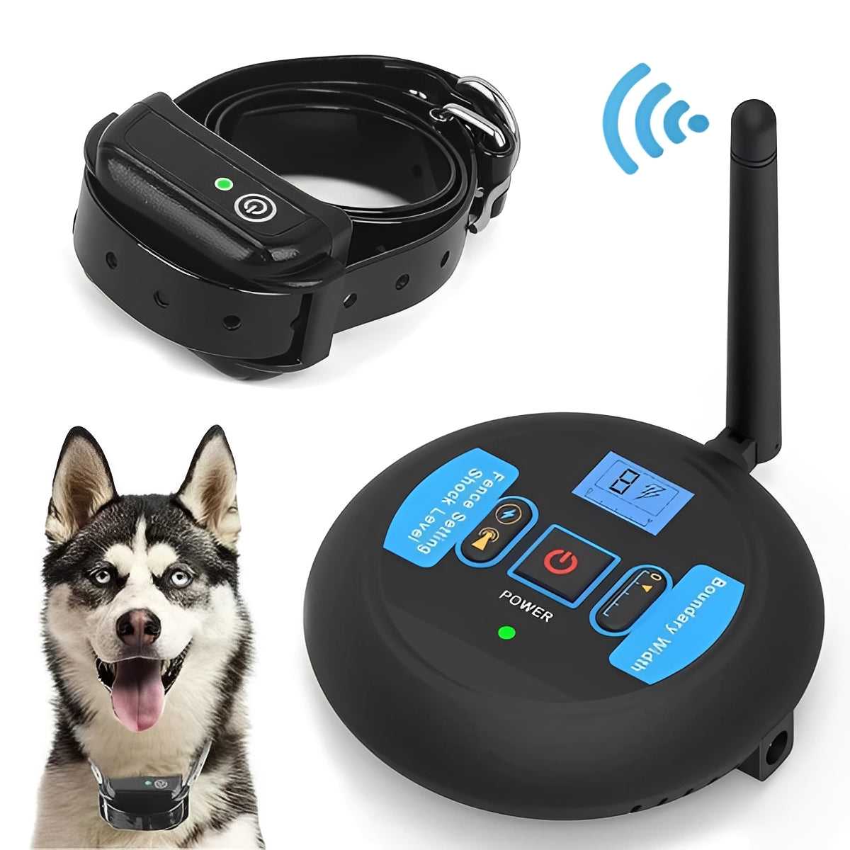 Portable Wireless Pet Safety Barrier with Coaching Features
