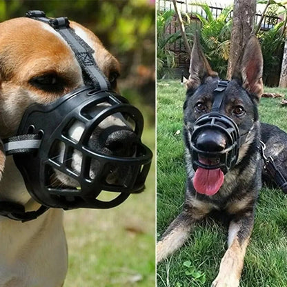 Comfortable Canine Muzzle with Reflective Safety Strips