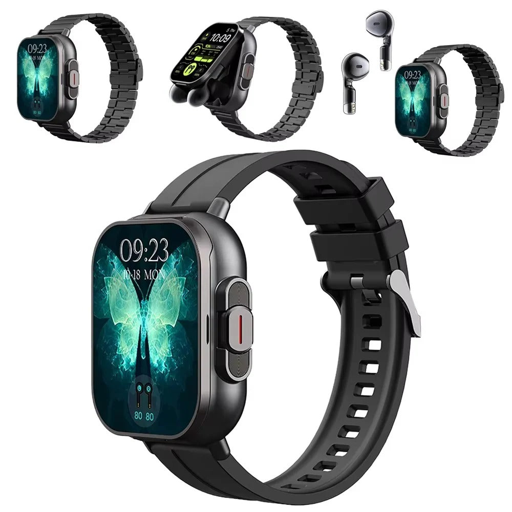 Smart Bluetooth Watch with Integrated Earbud Storage