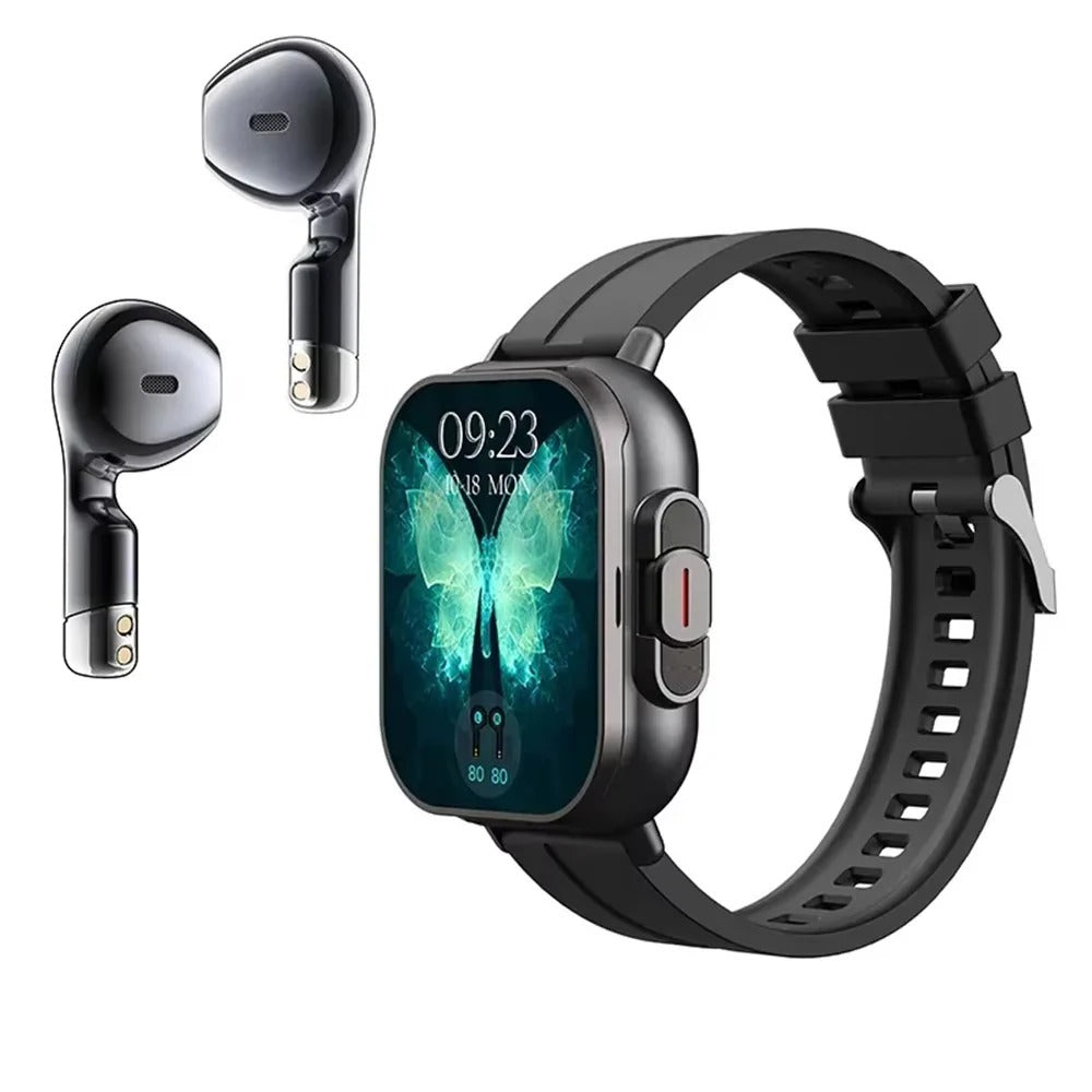 Smart Bluetooth Watch with Integrated Earbud Storage