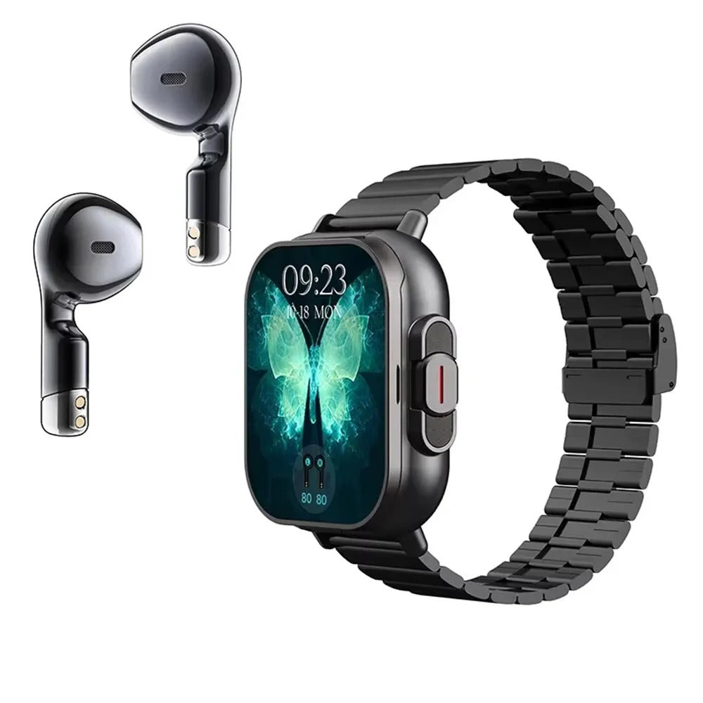 Smart Bluetooth Watch with Integrated Earbud Storage