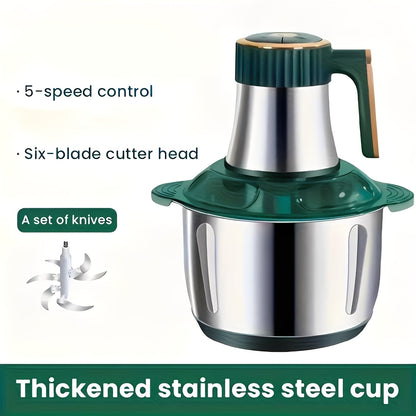 Versatile Electric Food Processor with 5 Speed Settings