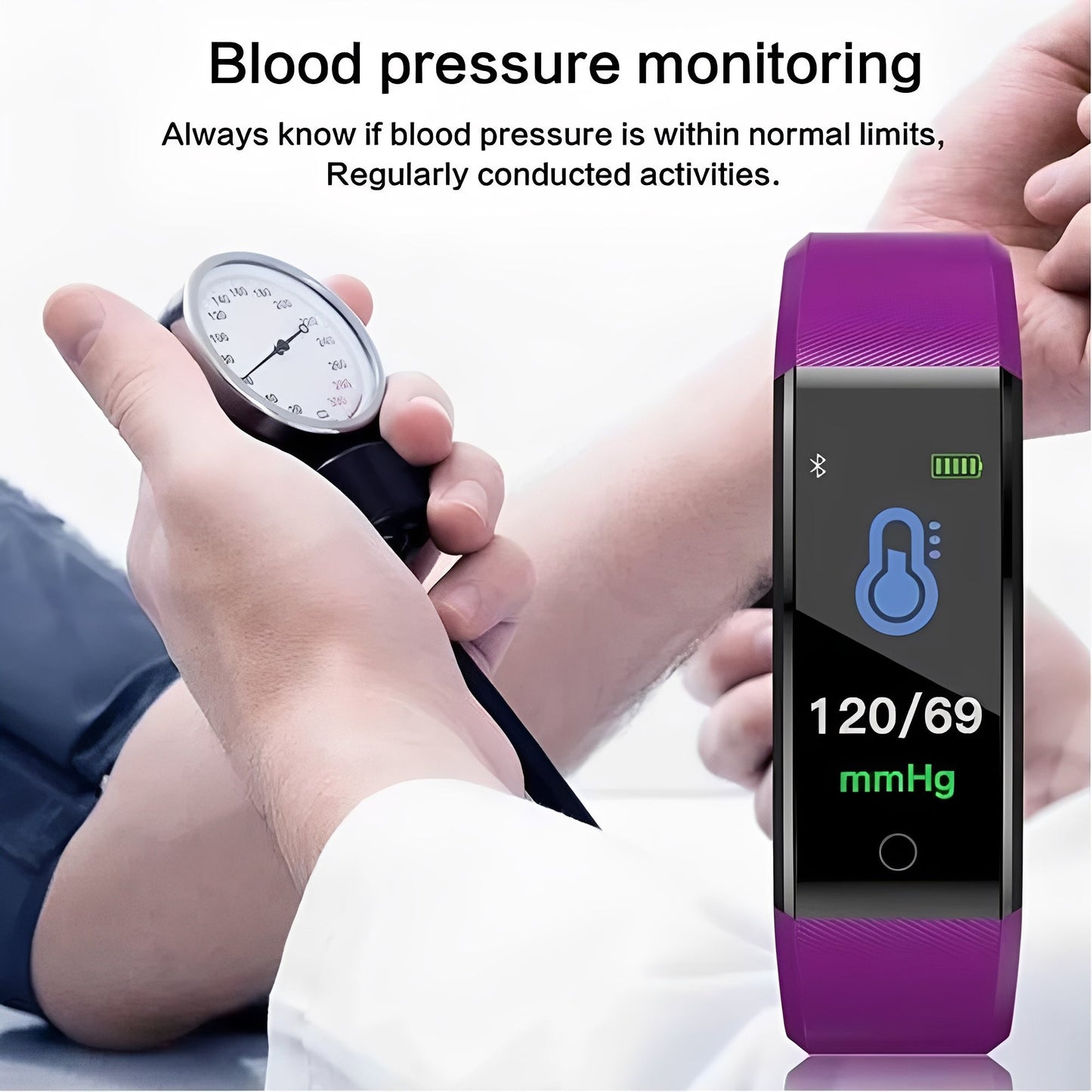 Versatile Activity Tracker Smartwatch with Clear Digital Readout