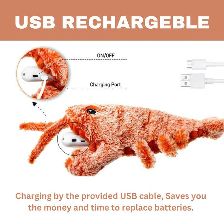 Engaging Motion-Activated Plush Crustacean Toy for Dogs