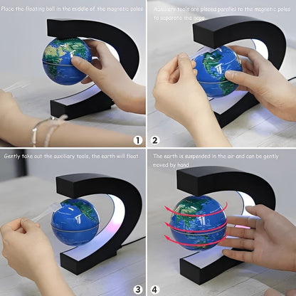 Magnetic Floating Globe with LED Light Display