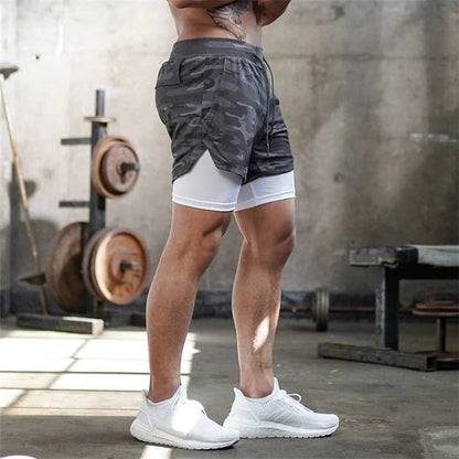 Men's Dual-Layer Performance Shorts with Compression Fit
