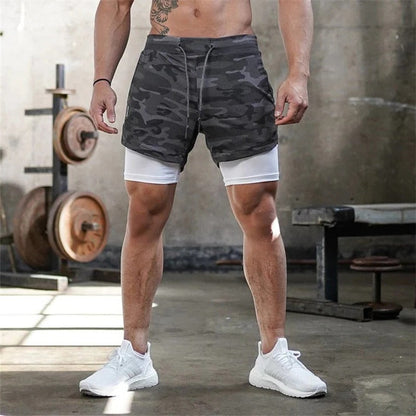 Men's Dual-Layer Performance Shorts with Compression Fit