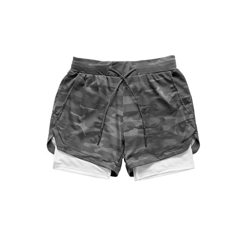 Men's Dual-Layer Performance Shorts with Compression Fit