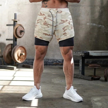 Men's Dual-Layer Performance Shorts with Compression Fit