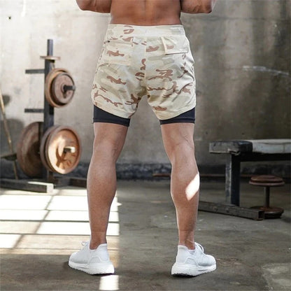 Men's Dual-Layer Performance Shorts with Compression Fit