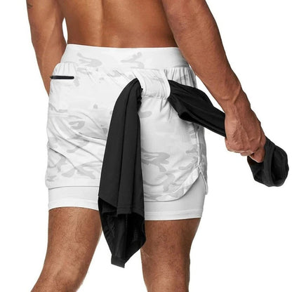 Men's Dual-Layer Performance Shorts with Compression Fit