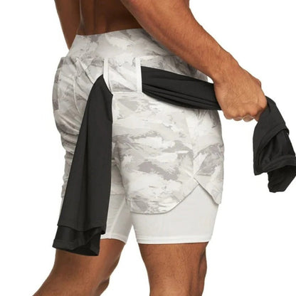 Men's Dual-Layer Performance Shorts with Compression Fit
