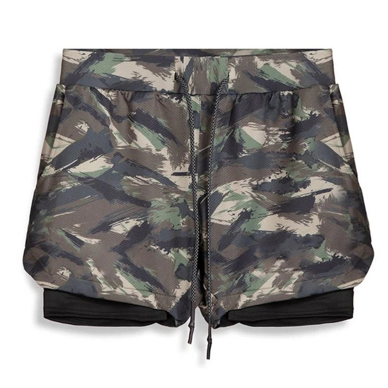 Men's Dual-Layer Performance Shorts with Compression Fit