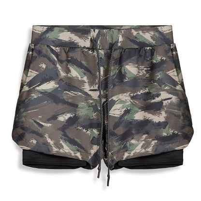 Men's Dual-Layer Performance Shorts with Compression Fit
