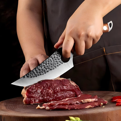 Precision Chef's Knife with Comfortable Wooden Grip