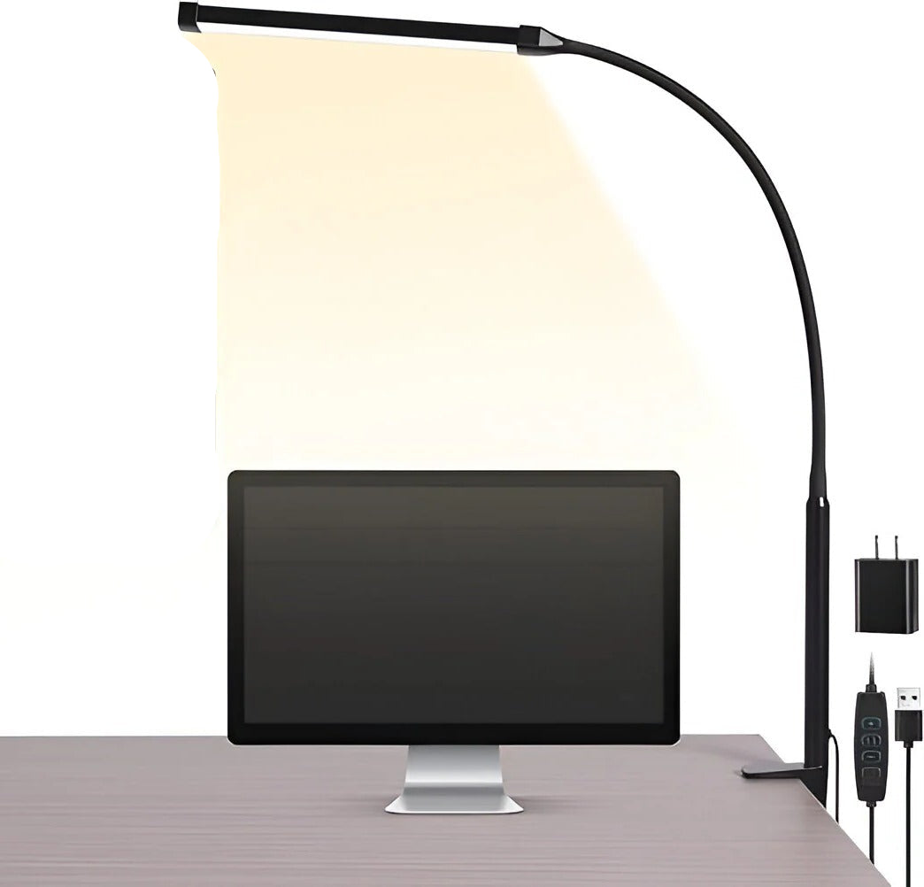 Versatile Clamp-On LED Desk Light with Adjustable Arm
