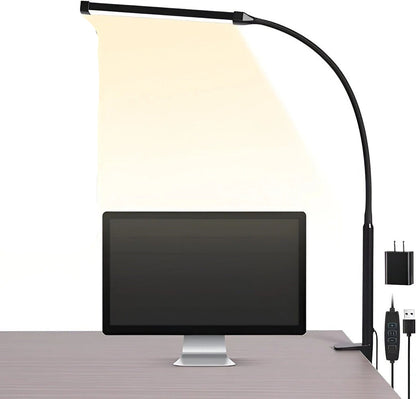 Versatile Clamp-On LED Desk Light with Adjustable Arm