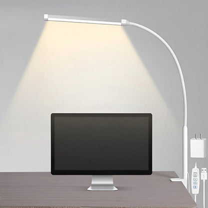 Versatile Clamp-On LED Desk Light with Adjustable Arm