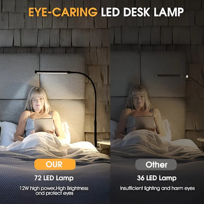 Versatile Clamp-On LED Desk Light with Adjustable Arm