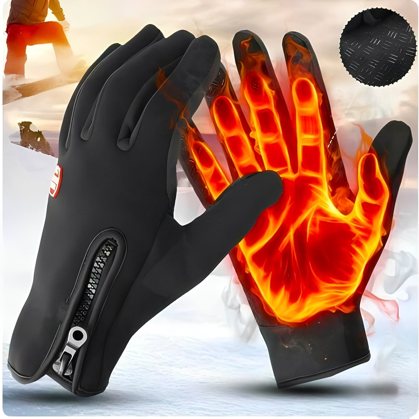 Winter Performance Grip Gloves for Active Lifestyles