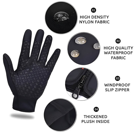 Winter Performance Grip Gloves for Active Lifestyles