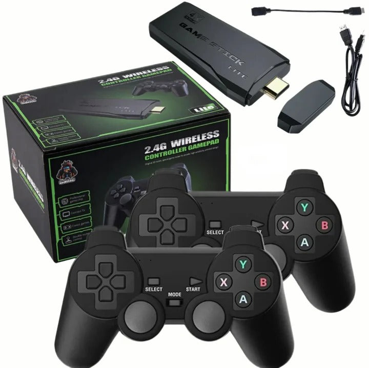 Classic Gaming Hub with 64GB Memory and Dual Wireless Controllers