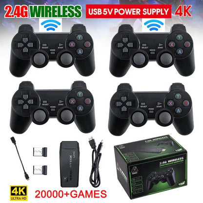 Classic Gaming Hub with 64GB Memory and Dual Wireless Controllers