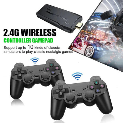 Classic Gaming Hub with 64GB Memory and Dual Wireless Controllers