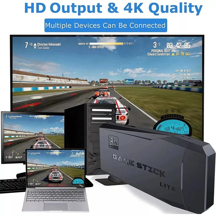 Classic Gaming Hub with 64GB Memory and Dual Wireless Controllers