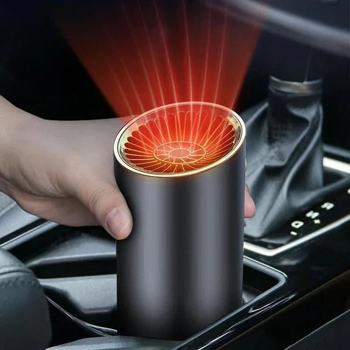 Cup-Style Car Heating and Cooling Device with Rotating Base