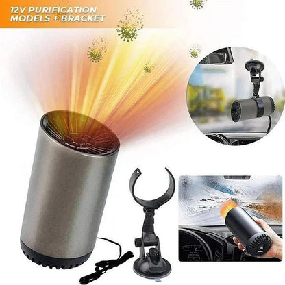 Cup-Style Car Heating and Cooling Device with Rotating Base