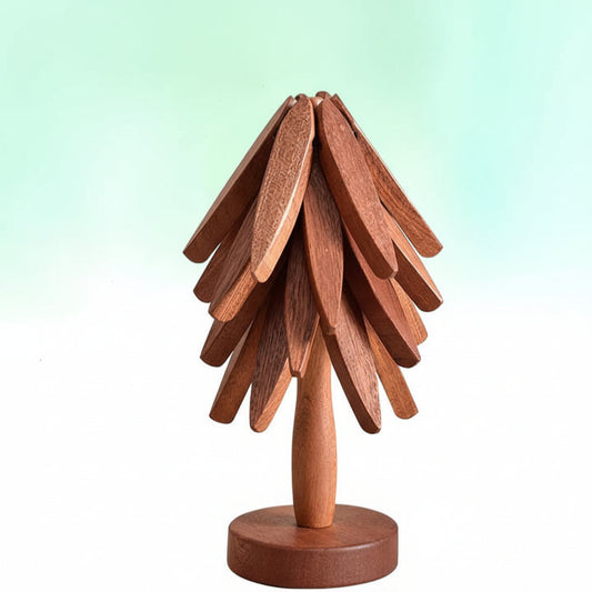 Space-Saving Wooden Trivet with Heat-Resistant Design